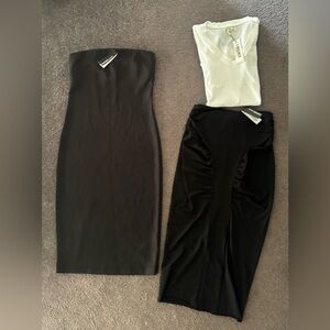 JAMES PERSE NWT Black Dress & NWT Black skirt with FREE $110 L’agence  T